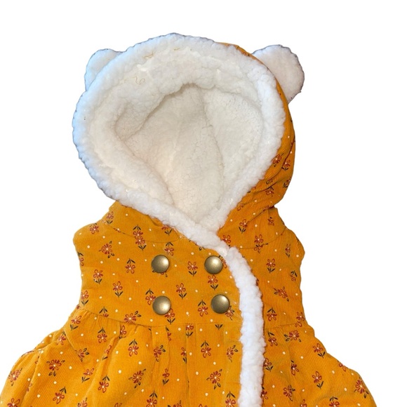 Catherine Malandrino Mini Infant Cape Sherpa Lined Size 12 Mo Corduroy Outer - Picture 2 of 5